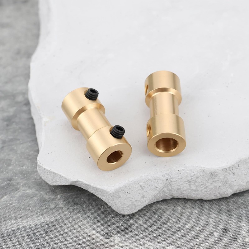 Briny River 4 Pcs 4mm to 5mm Brass Shaft Coupling