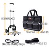 Justzon Rolling Tool Bag with Wheels - Aluminum Alloy Trolley