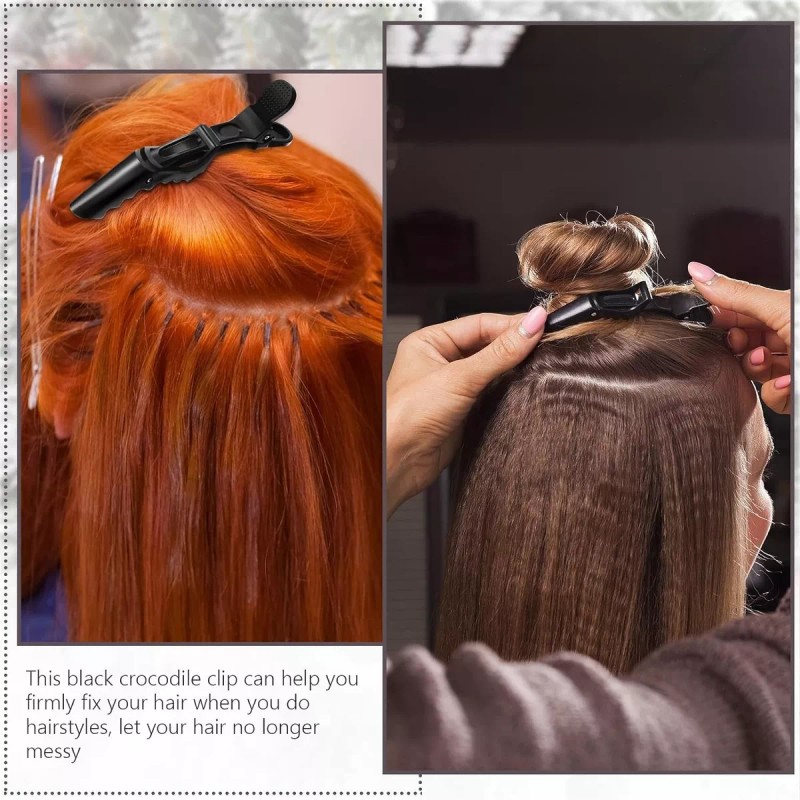 INDUSTRIAL 24 Pcs Cocodrilo Antideslizantes Pinzas Para Cabello Fijas