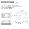 MEJE 16-Inch Wall Hung Basin Sink Combo, Small Cloakroom Basin,