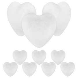 Tomaibaby 10 Pieces Craft Foam Hearts Balls Shapes Christmas Heart Ornaments Art and Craft Supplies for Christmas Tree Tabletop Decoration
