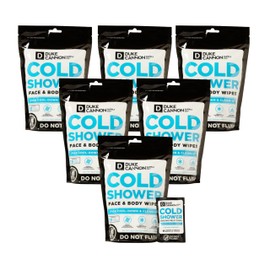 Duke Cannon Supply Co. Duke Cannon Cold Shower Cooling Field Towels - Multipack Pouch, Menthol Infused, Aloe & Jojoba Enriched, Instant Refreshment (6 Pack - 90 Field Towels)