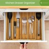 Purawood Kitchen Drawer Organizer - Expandable Utensil Drawer Organizer for