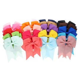 Vaguelly 20Pcs Pack Elastic Hair Bands with Bowknot Design for Ponytail Holders for Parties and Everyday Wear Random Color