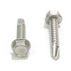 #8 x 1-1/2" Stainless Hex Washer Head Self Drilling Screws,