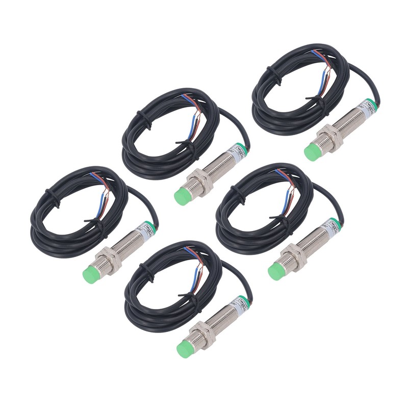 5PCS Inductive Proximity Switch M12 X 1 PNP IP65 Waterproof