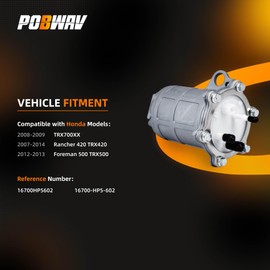 POBWAV 16700-HP5-602 Fuel Pump Compatible with Honda ATV Rancher 420, Foreman 500, TRX420, TRX500, TRX700XX 2007-2014