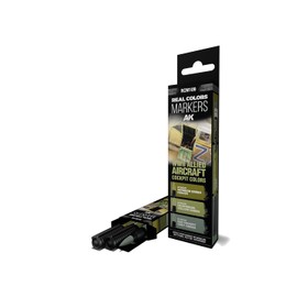 AK Real Colors Marker Set RCM109 WWII Allied Aircraft Cockpit Colors (3pcs)