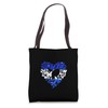 Heart, butterfly, Israel flag, Judaism, support, solidarity Tote Bag