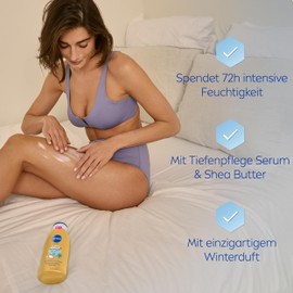 NIVEA NIVEA Body Milk Winter Moment, Body Lotion mit Tiefenpflege Serum f1r 72h Feuchtigkeit, K?rperlotion mit Sheabutter f1r trockene Haut, mit einzigartigem Winterduft (400 ml)
