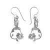 Long Hummingbird 925 Sterling Silver Drop Earrings