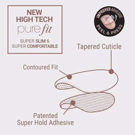 KISS imPRESS No Glue Mani 30 Pcs Press On Nails, Easy Apply, Hassel-Free Removal, Simple Peel & Press, Essential Tools Included, Prep Pad, Instructions Sheet, 1 Manicure Stick, 1 Mini File (Coy)