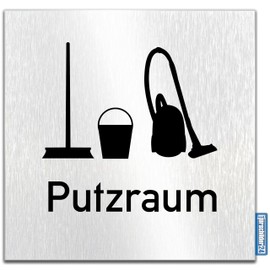 Türschilder24 Aluminium Dibond Door Sign 120 x 120 x 3 mm Cleaning Room 100% Made in Germany