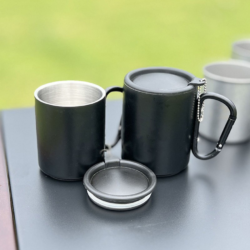 Stainless Steel Water Cup Double Layers Slip Resistant Practical Insulated
