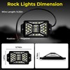 8 Pods 216 LEDs Five Side White Rock Lights with
