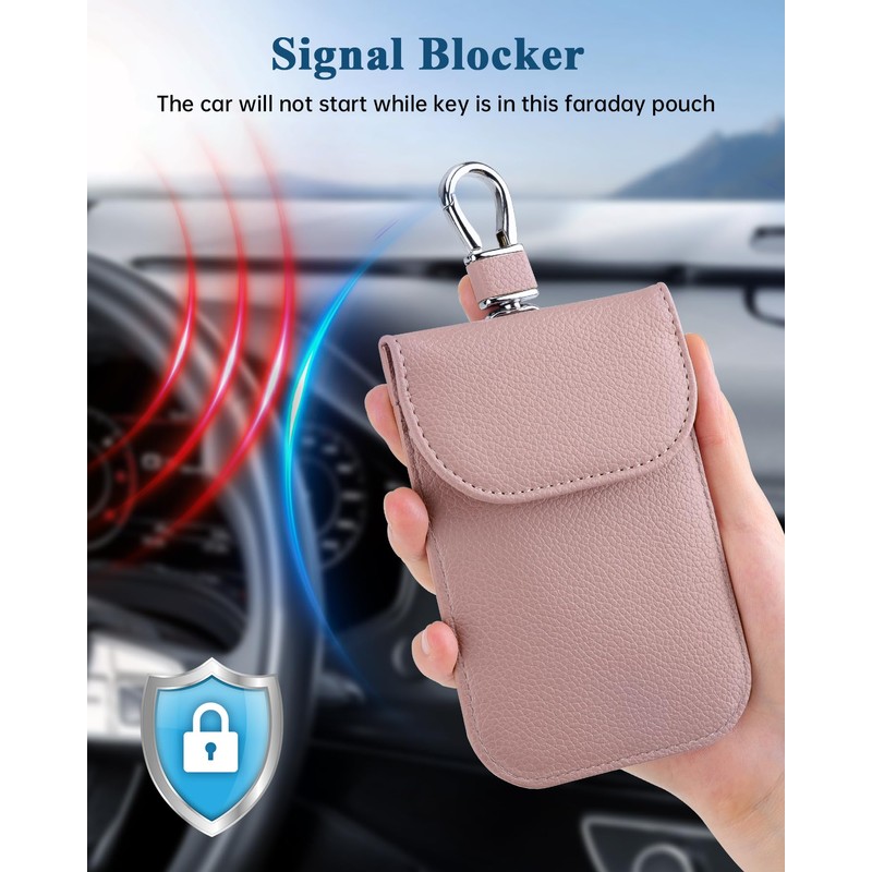 Teskyer 2 Pack Faraday Pouch for Car Keys, Keyless Car