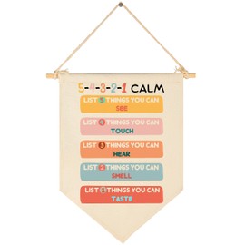 Calming Corner Decor-Coping Techniques Wall Art for Kids-Calm Down Skills-Classroom Management Sign-Flag Decor Gift for Kids Boys Girls - Banner Wall Sign Gifts for Classroom
