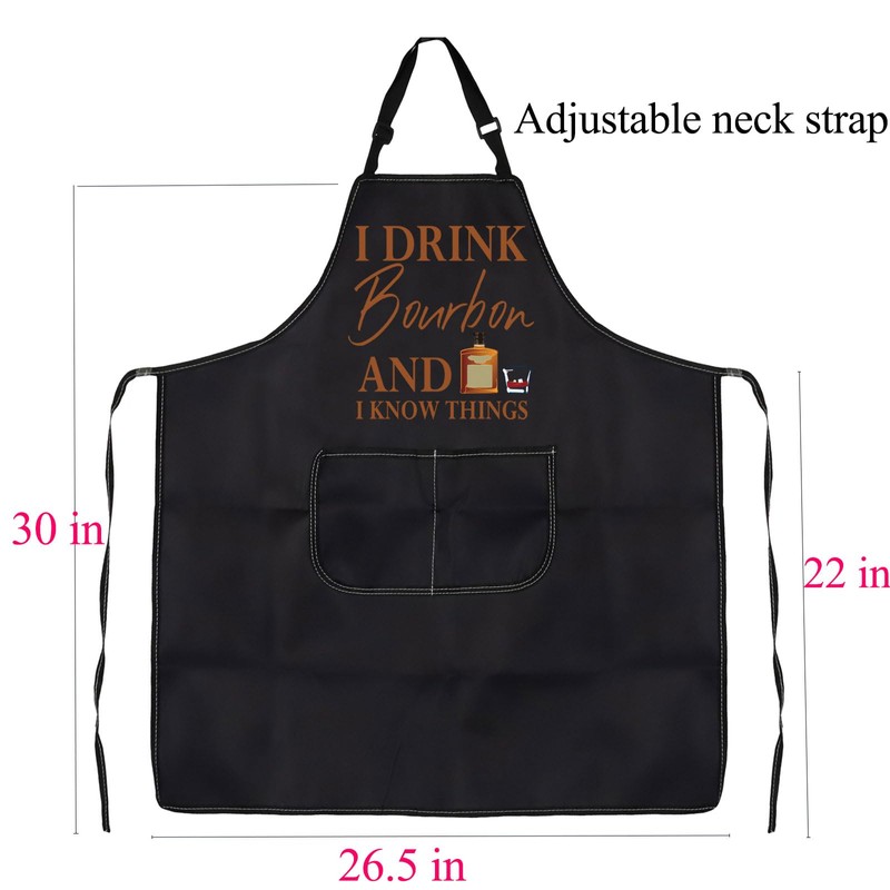 BNQL Bourbon Apron Bourbon Lover Gifts I Drink Bourbon And