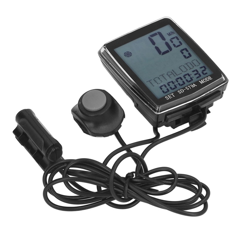 Bike Computer Wired Waterproof Bicycle Odometer Speedometer with Backlight Display