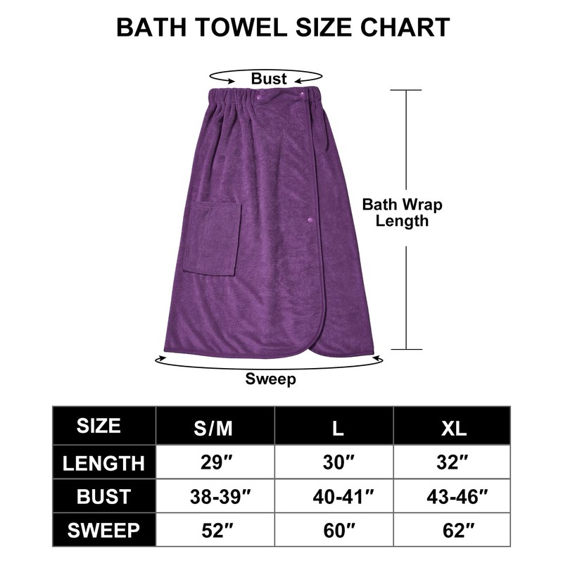 Ymmchy Sauna Terry Towelling Bathrobe Women's Sauna Towel Sauna Kilt