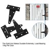 FengWu 10 Pack T-Strap 4 Inch Heavy Duty Tee Hinge
