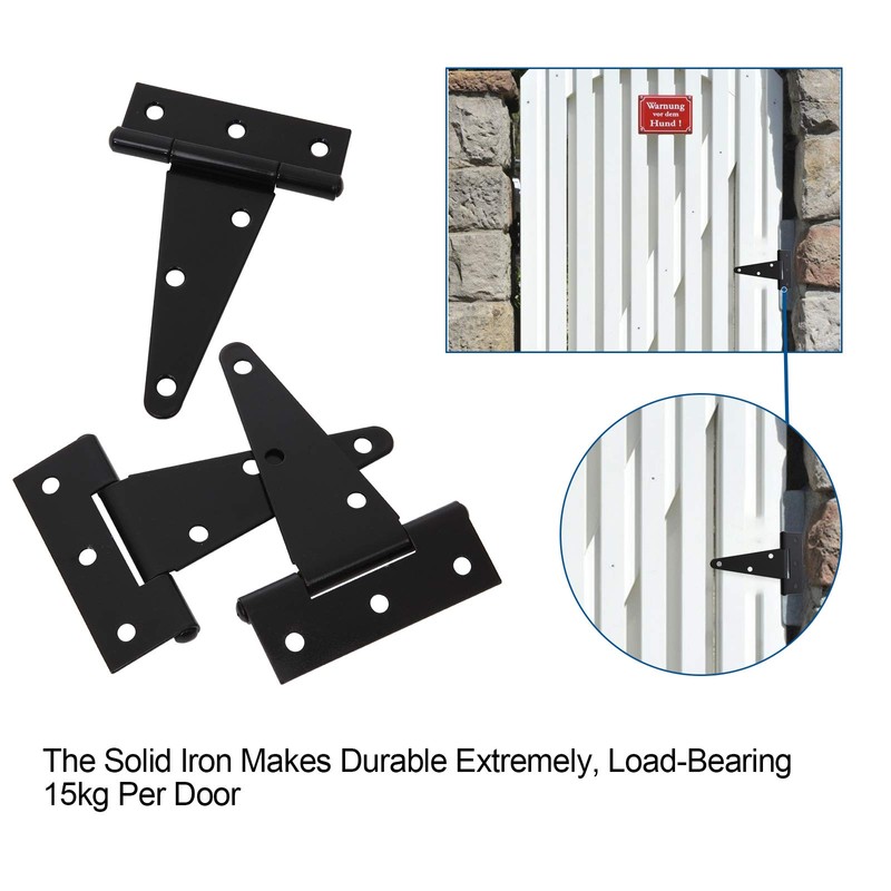 FengWu 10 Pack T-Strap 4 Inch Heavy Duty Tee Hinge