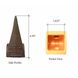 Quality Aftermarket 6 - Bobcat Style Mini Excavator, Skid Steer Bucket Dirt Teeth & Pins - 7107319