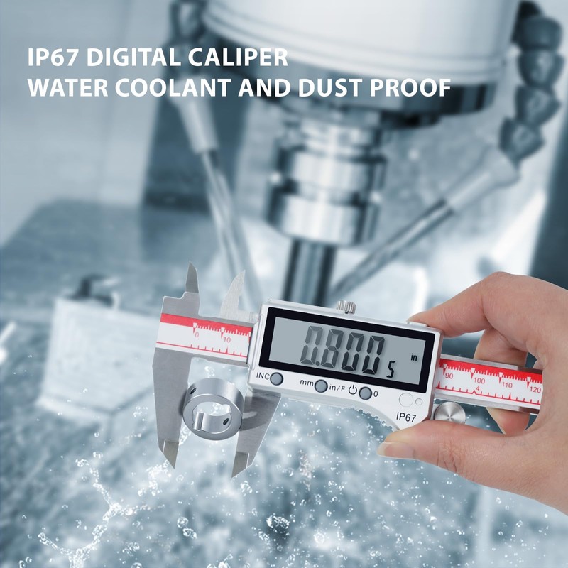 VINCA IP67 Grade Bluetooth Digital Caliper, DIPA-0605B 0-6 Inch/150mm, Inch/Millimeter/Fraction