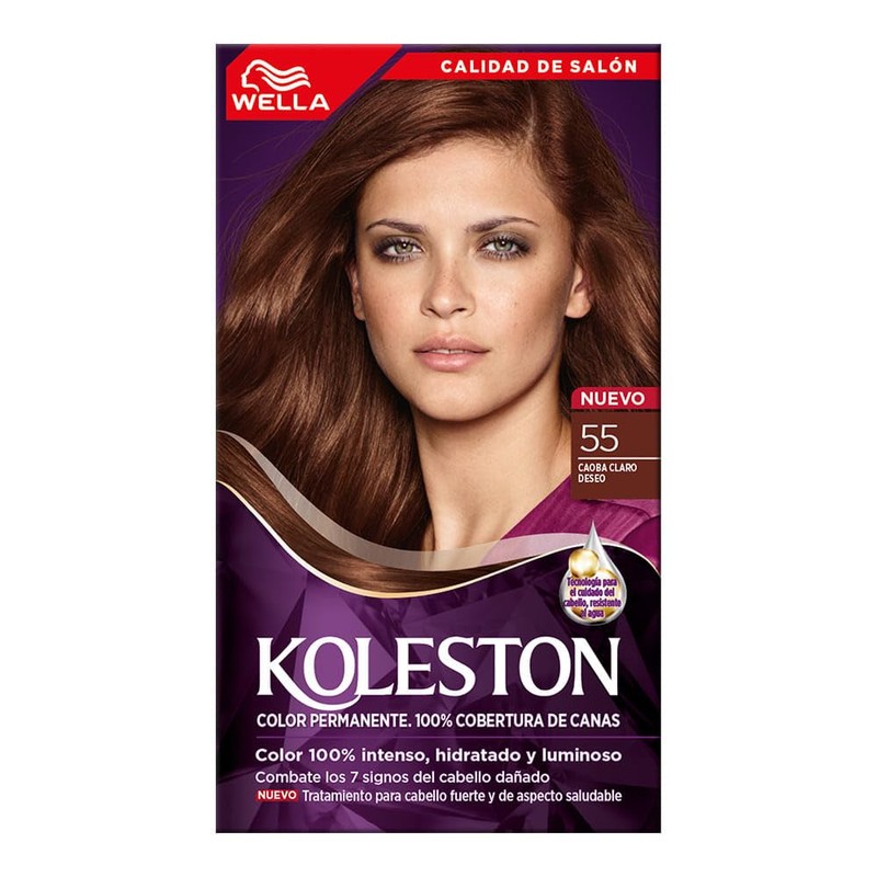 Koleston Tinte Permanente 55 Caoba Claro | Crema, Cabello normal