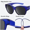 Br’Guras Oversized Polarized Fit over Sunglasses Over Glasses for Men
