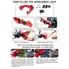 Windance Motorcycle Anti Theft Lock,Heavy Duty Front Brake Lock,Throttle Grip