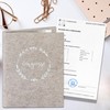 Minilino Felt Certificate Folder A4 with 20 Premium Transparent Pockets