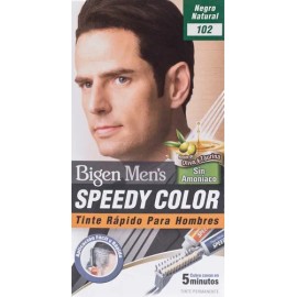 Tinte Permanente Bigen Men Speedy Color 102 Negro Natural Sin Amoníaco Cabello