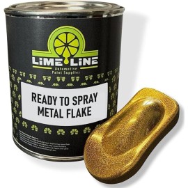 LiME LiNE Gold Metal Flake Ready to Spray Automotive Basecoat - 1 Pint