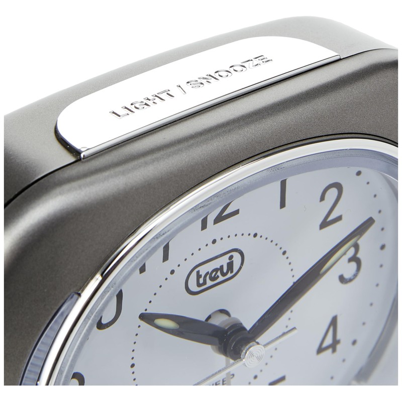 Trevi Retro Bedside/Travel Alarm Clock with LED Backlight and Silent