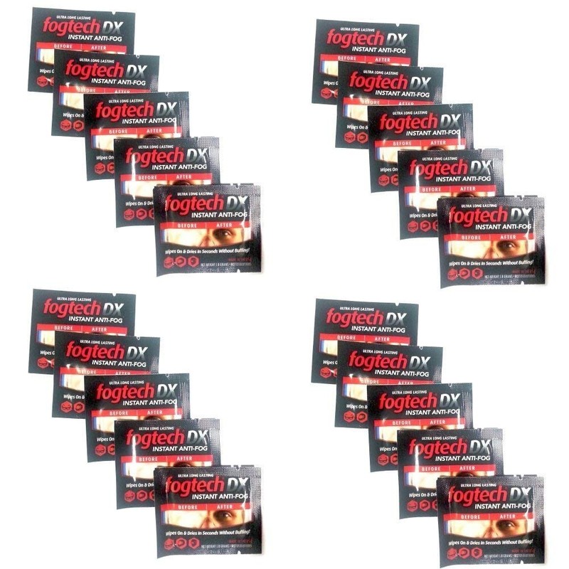 FogTech MotoSolutions DX Anti-Fog Wipes - 20 Pack