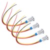 4 Sets PreWired Round LEDs Waterproof 2Color Indicator Common Cathod
