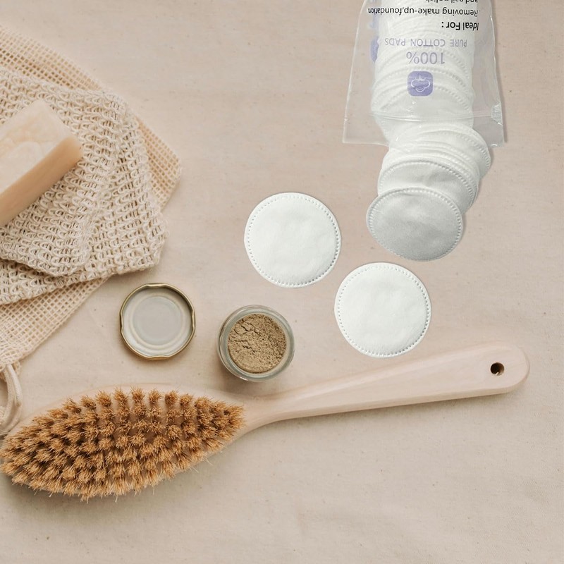 Cleansing Cotton for Face，100pcs Round Makeup Remover Cotton Pads，Ultra-Soft Cotton