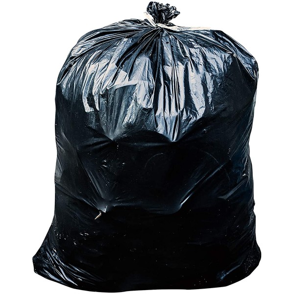 Toughbag 55-60 Gallon Contractor Trash Bags, 38"W x 58"H, 3.0 Mil (50, Black)