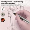 Infinity Pencil - Everlasting Metal Inkless Pen, Titanium Forever Erasable