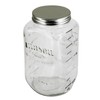 Grant Howard Mason Classics Glass Storage Jar, Metal Emboss Top,