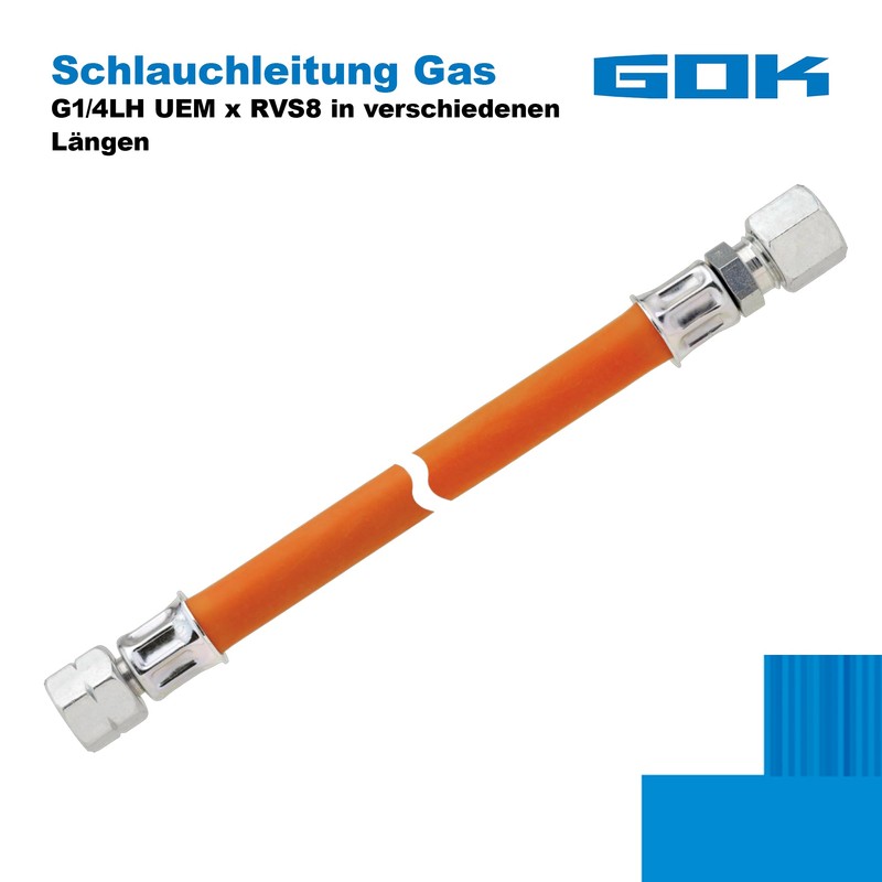 GOK Gas Hose Propane 1/4 lks x 8 mm