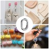 sourcing map 10 Pcs Spring O Rings Oval Metal Clips