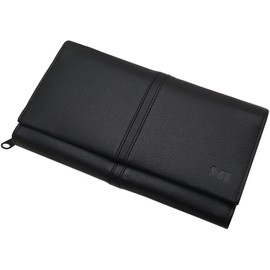 Large Calf Leather Women's Wallet / Purse / Purse / Wallet MJ-Design-Germany with RFID & NFC Protection (Black), black, Wallets