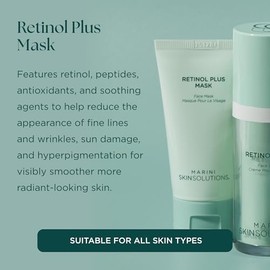 Marini SkinSolutions Retinol Plus Mask - Mascarilla Facial con Péptidos y Agentes Acondicionadores - Revela una Piel de Apariencia Más Suave - 48 g