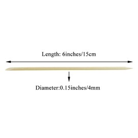 HAHIYO 6inches 70PCs Orange Wood Stick for Nail Wooden Nail Cuticle Pusher Stick Double Sided Cuticle Remover Manicure Pedicure Pusher Stick Wood Cuticle Stick for Nail Manicure Tool Nail Cleaning