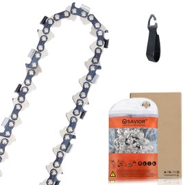 Savior Chainsaw Chain for 18 Inch Bar, .063" Gauge .325" Pitch 74 Links, Low-Kickback Chains Compatible with Stihl MS260, MS341, MS361