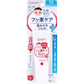 Wakodo Niko Pika Fluorine Care Toothpaste Gel, Apple Flavor, 1.8 oz (50 g)