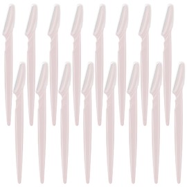 16 Pcs Light Pink Eyebrow Razor, Face Razors Multipurpose, Facial Razors for Women Men, Eyebrow Trimmers Shaver with Safety Cover, Dermaplaning Tools for Face Body Use, Facial Hair Removal Tools