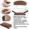 Amhoo Pizza Cutter Chef Mezzaluna Ulu Knife Handle Walnut Wood